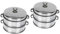 Cabilock 2 Stück Dampfgarer Korb Brötchen-Dampfgarer Mit Deckel Großer Suppentopf Dampftopf Dampfgarer Kochtopf Dampfgarer-Einsatzkörbe Dampfgarer Für Knödel Dunkle