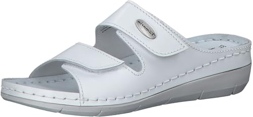 Tamaris Pantolette Klett Navy Leder blau