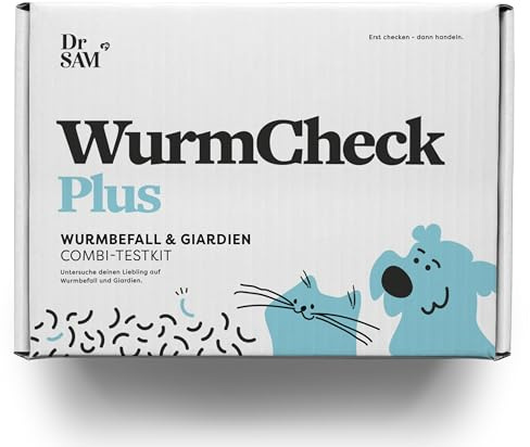 Dr. SAM Wurmcheck Plus, Labortest für zuhause auf Würmer und Giardien bei Hunden und Katzen, Kotuntersuchung im zertifizierten Labor, einfach anzuwenden, schnelles Ergebnis, inkl. Tierarzt Empfehlung