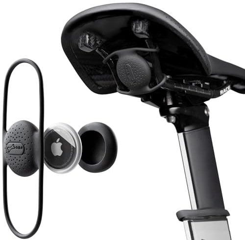 【Bone】 Airtag Bike Strap, Hidden Bicycle Seatpost Mount Compatible with Apple Airtags, Anti-Theft Air tag GPS Tracker for Mountain & Road Bikes, Electric Bicycle (Doesn't include an Airtag)