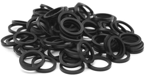 DOJA Barcelona | Sanitär Flachdichtungen | 3/4 | Pack 50 | Gummidichtungen | 24x13x2mm | EPDM Gummi O-Ringe | Breite Flachdichtung | Unterlegscheiben Für Duschschlauch, Gummidichtung, Wasserhahn