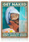 Dazzlewall Lustige Katze Wandbilder Katze in einer Duschhaube, Vintage Leinwand Bilder für Badezimmer Toilette Deko 30x40 cm Ohne Rahmen