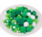 500 Stück Bunt Pompons zum Basteln, Bunt Pompons, 10/15/20/25/30 mm Pompom Bälle, Bastel Pompoms, Pompons Bälle für DIY Kreative Handwerk Dekorationen colorful Pom Poms Pompoms (Grün Serie-5 Größen)