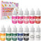 Colorante Alimentare - 12 Colori Concentrato Coloranti Alimentari Liquido per La Decorazione di Torte, I Dolci, Dolciumi, I Macaron, La Glassa, La Cottura e La Cucina