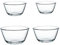 JTZPAXL Set of 4 Glass Mixing Bowls with Lid,Salad Bowl with Lid, Microwave and Dishwasher Safe, Clear,Perfect for Cooking, Baking, Serving and Storing