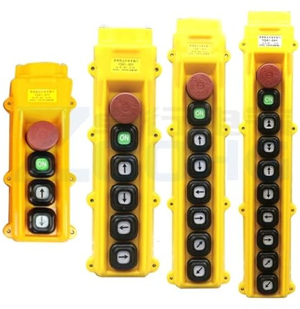 61Y 62Y 63Y 64Y Rainproof Single Double Speeds Hoist Switch Push Button for Crane Switch Pendant controller 61YS 62YS 63YS 64YS IDGTTLDF(61YS Double Speed)