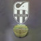 Generico Lampada in Plexiglass Disegno Stemma del Catania Calcio e Nome Personalizzato Decor Night Light LED Luce Camera 7 Colori
