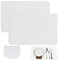 CERICAI 2 Pcs Silicone Mat, 40 x 30cm, White, Non-Stick Heat Resistant Countertop Mat, Kitchen Worktop Protector