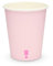 Disposable PLA Lined Coffee Cups, Compostable and Biodegradable, Single Wall, 50 Cups with PLA Lids (Baby Pink, 8oz)