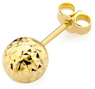 MARKO Einzelner Ohrstecker aus 8K Echtgold 333 – Kugel Ohrring Damen – Gold Ohrschmuck Einzelstück für Frauen & Mädchen – Klassischer Stecker Verschluss – Kein Paar