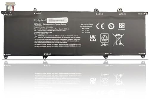 FlyZythrol 7,7 V 56,2 Wh EP04XL Akku kompatibel mit HP Elite Dragonfly G1 2019 Elite Dragonfly G2 2020 Series HSTNN-DB9J HSTNN-IB8Y L52448-241