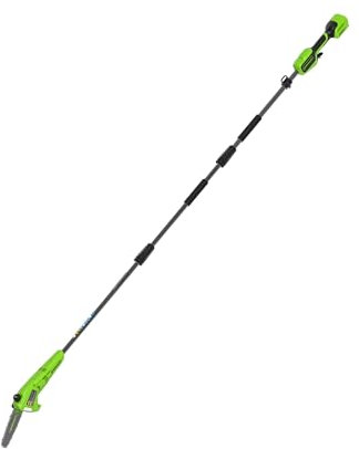 Greenworks Potatore a Batteria 24V Senza Fili, Potatore a Catena con Portata di 2,68 m, Motosega Elettrica da 20 cm con Lubrificazione Automatica, Velocità Della Catena di 6,7 m/s, Solo Utensile