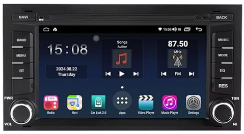 2 DIN Radio para Seat Leon MK3 5F 2012-2018 9 Inches Android 15 Android Auto FM Am Bluetooth USB para, 4 Core 2G+64G