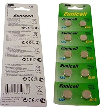 20 AG10 1.5V Alkaline Batteries - Replaces SR1130, SR54, SR1131, 389, 390 But...