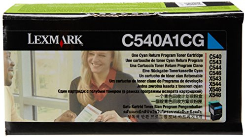 Lexmark C540A1CG C540, C543, C544, X543, X544 Tonerkartusche 1.000 Seiten Rückgabe, cyan
