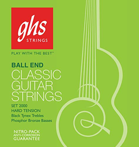GHS 2000 Ball End Regular Classics (Black Tynex-Nylon/Phosphor Bronze) high