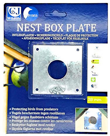 C J Wildbird Foods Limited Nest Box Protection Plate 28mm, metal