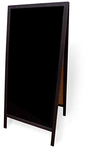 Tableau Noir Sur Pied Bois pour Devanture Trottoir de Boutique 160cm x 71cm