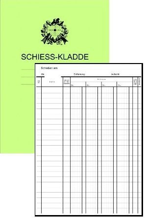 Schießkladde mit 50 Seiten