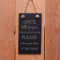 Slate hanging door sign Since little fingers touch our floors please remove your shoes at the door