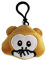 Porte-clés emoji smiley wortek - En peluche - Qualité supérieure - Avec mousqueton, Affe Mund zu (Marron) - 20383-007