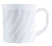 'Arcoroc Trianon Taza de café en color blanco – Cantidad de relleno: 290 ml – Opal Cristal – 6 Unidades