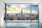 Scenolia Papier Peint Intissé New York At Home 3 x 2,70m - Décoration Murale Effet Trompe l’Oeil - Revêtement Panoramique Tapisserie XXL - Pose Facile et Qualité HD