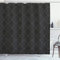 ABAKUHAUS Gris foncé Rideau de Douche, Baroque vénitien, Tissu Ensemble de Décor de Salle de Bain avec Crochets, 175 cm x 220 cm, Noir et Gris