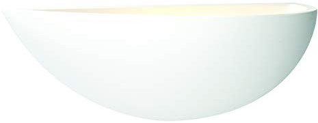 Moon Shaped 1 Light Plaster Wall Fitting LED Compatible and Dimmable