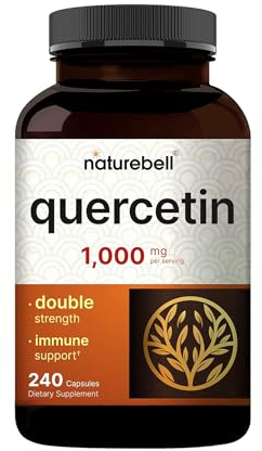 NatureBell Quercetin 1,000mg - 240 Capsules - Ultra Strength Supplement for Healthy Immune Support* - Quercetin Dihydrate from Sophora Japonica - Bioavailable Form