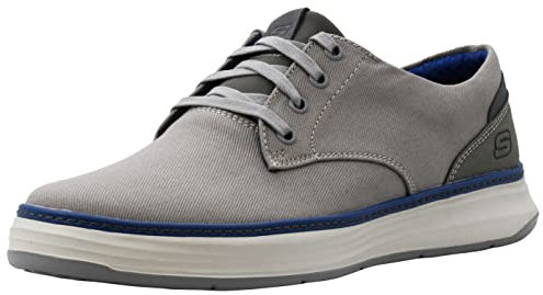 Skechers Men's Moreno Canvas Oxford Shoe, Grey 037, 7 UK