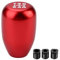 Fydun Schalthebel Universal 5 Gang Automatik Schaltknauf Gear Shift Knob mit 3 Adaptern 8mm/10 mm/ 12mm Auto Innenausstattung(Rot)