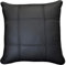 Quattro Meble Schwarz Echtleder Kissen Sofa & Stuhl Dekokissen Zierkissen Echtleder Rückenkissen Rindsleder Echt Leder Modell 18EL (40 x 40 cm)
