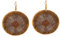 Touchstone Indische Bollywood Wunsch fein Hand fertig konzentrische Korbgeflecht Draht hübsch aussehen Designer Schmuck runde Form Ohrringe für Damen 3 tonte Runde 02