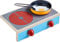 HABA 305132 - Kochstellen-Set Culina, mit 2 Herdplatten, 1 Pfanne und 1 Spiegelei, platzsparende Alternative zur Kinderküche, Herdknöpfe Machen Klickgeräusche, ab 3 Jahren, 31 x 22.1 x 8.3 cm