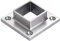CROSO CN4900210 Wand- und Bodenflansch für Vierkantrohr 40 x 40 mm, Edelstahl V4A, Silber