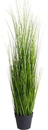 Nova-Nature künstliches Grasarrangement King Festuca im schwarzen Kunststofftopf (ca. 115 cm/Zebra)