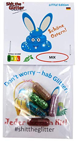 STG® - The Pills of Glitzer Oster- Little Edition, als Pupu Chic,Scherzartikel mit Liebe zur Freunde, als Joke, perfekt für den Glitzerhasen, Geschenkideen zu Ostern, Glitzerpillen, Glitzer Eier.