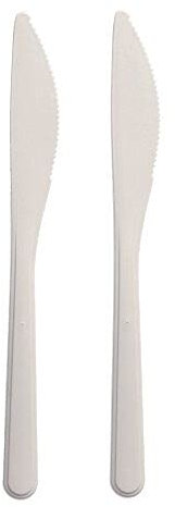 Haval Messer, Bio-PP 18,5 cm weiss extra stabil 96428 Mehrwegmesser wiederverwendbar, 50 Stück