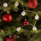 com-four® 2x LED Lichterkette mit Kugeln - Lichterkette mit LED-Licht - Dekorative Beleuchtung für Weihnachten, Geburtstag, Hochzeit oder Party (02 Stück - Lichterkette weiss)