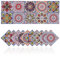Cendray Fliesenaufkleber Retro Fliesenaufkleber für Badezimmer Küche DIY Öldichtes Wasserdichtes PVC Selbstklebende Dekoration Marokko Stil Roter Böhmischer Stil (20,10x10cm)