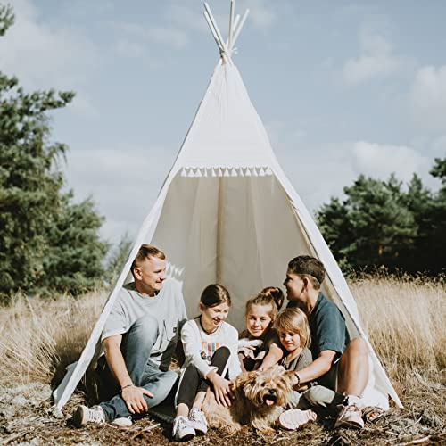MINICAMP Tente tipi d'extérieur pour adultes et enfants – 2,1 m de haut grande taille adulte pour pique-nique, soirée pyjama et célébrations