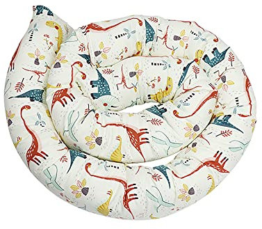 Yearonan Nackenrolle Kissen Kopfkissen Bettrolle -Kissenrolle-Bettkissen Seitenschläferkissen -Kuschelschlange Stillkissen Zierkissen Zugluftstopper Body Pillow Baumwolle ((Dinosaurier Muster,230cm)
