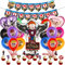 Geburtstag Deko 59 Pcs,Latex Luftballon,Aluminium Luftballons,Kuchen Dekoration,Cupcake Topper,Geburtstag Banner,Kinder Spielliebhaber Party Dekoration