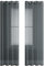 MRTREES Voile Gardinen Vorhang halbtransparent kurz mit Ösen in Leinenoptik Stores Gardinen Schals für Wohnzimmer Schlafzimmer Kinderzimmer Anthrazit 245×140cm (H×B) 2er Set