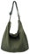 Japanische Harajuku Damen-Schultertasche, einfarbig, Retro-Handtaschen, weiche Taschen, großes Fassungsvermögen for Shopper, grün