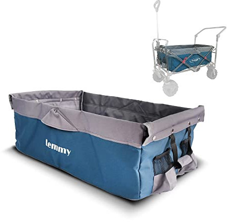 Lemmy Bollerwagen Zubehör Bezüge Blau Grau Universal LMY100 (LMY100CR-BEG) (Blue and Gray), Bollerwagen not invklusive, nur Bezüge (LMY100CR)