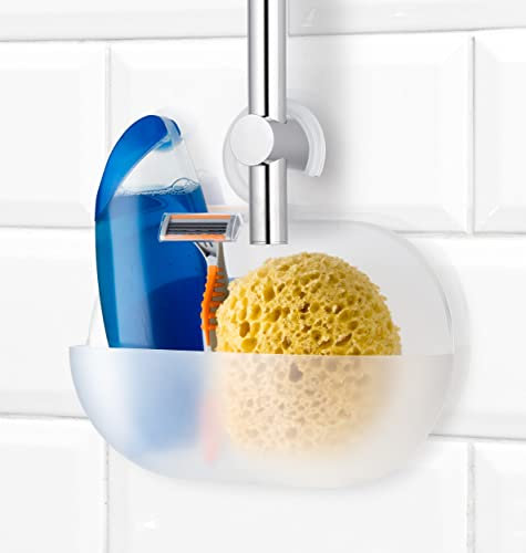 HOMESHOPA Shower Caddy, 1 Pack Plastic Hanging Basket Organiser for Kitchen & Bathroom, No Drilling, Easy Removable With Hanging Clip, Wall Toiletry Washroom Shelf