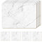 AAMEN Heat Resistant Cork Marble Placemats and Coaster Sets 8, Coasters Marble Design Place mats, Waterproof & Easy Clean for Kitchen Table Mats, Table Runners & Placemats Set, Home Decor