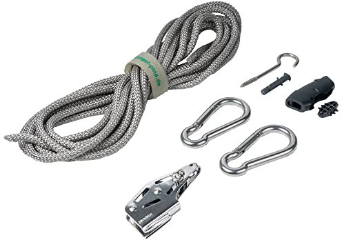 Pina DESIGN seit 1979 - Sonnensegel Seilzug Set - wandseitig, für Wandhalter/Profi Spannsystem zum Spannen & Befestigen/Robustes Seilzugsystem mit integrierter Klemme